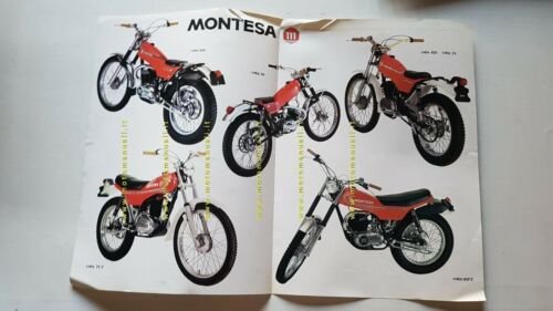 Montesa Cota Trial modelli produzione 1976 depliant originale ITALIANO brochure