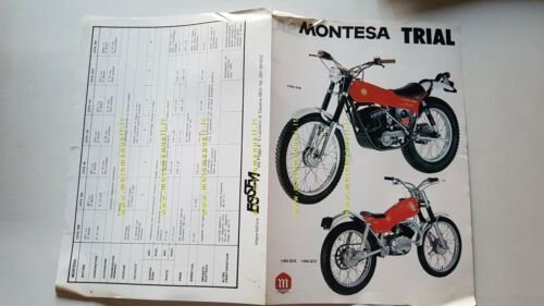 Montesa Cota Trial modelli produzione 1976 depliant originale ITALIANO brochure