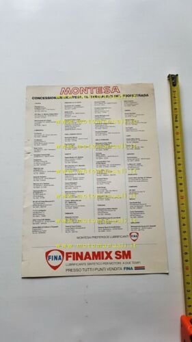 Montesa Fina 125 pilota Donchi depliant moto anni 70 italiano …