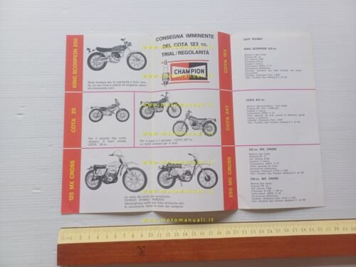 Montesa produzione modelli cross trial enduro 1972 depliant italiano originale