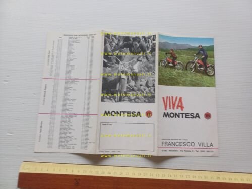 Montesa produzione modelli cross trial enduro 1972 depliant italiano originale