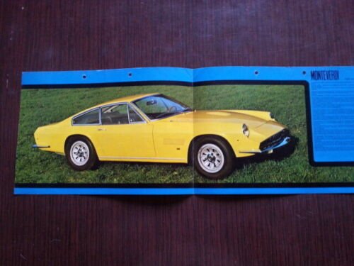 Monteverdi 375 S High Speed 1968 depliant epoca originale brochure