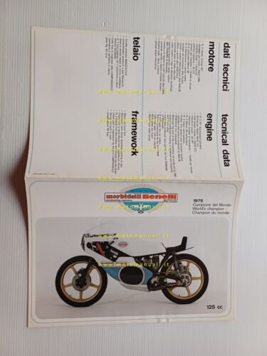 Morbidelli-Benelli Armi VR 125 GP 1976 depliant originale ITALIANO