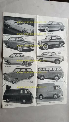 Moretti produzione modelli 1957-58 depliant poster Italiano originale brochure