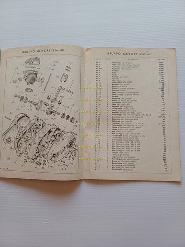 Morini Franco motore 2M 48 - 3M 48 1958 catalogo …