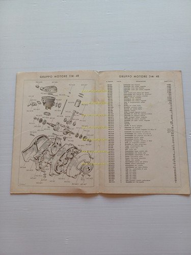 Morini Franco motore 2M 48 - 3M 48 1958 catalogo …