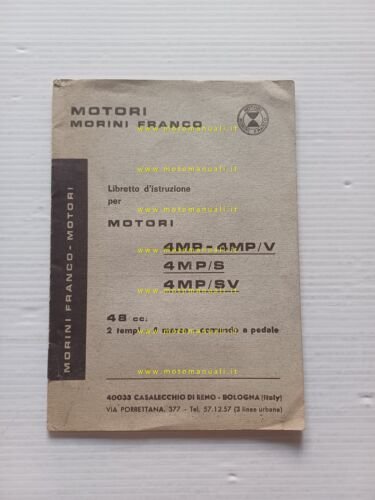 Morini Franco motore 50 4MP-4MP/V-4MP/S-4MP/SV 1970 manuale uso originale