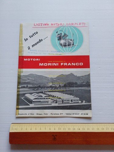 Morini Franco produzione motori 50 anni 60 depliant italiano originale
