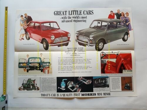 Morris Mini Minor 1967 depliant INGLESE originale