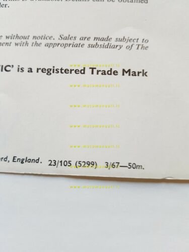 Morris Mini Minor 1967 depliant INGLESE originale