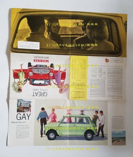 Morris modelli Mini Minor 1962 depliant INGLESE originale