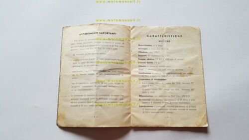 Moto Alpino 175 1955 manuale uso manutenzione originale OWNER'S MANUAL