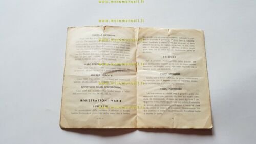 Moto Alpino 175 1955 manuale uso manutenzione originale OWNER'S MANUAL