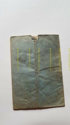 Moto Alpino 175 1955 manuale uso manutenzione originale OWNER'S MANUAL