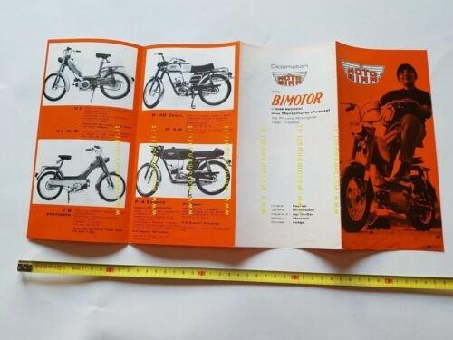 Moto Bimm catalogo modelli ciclomotori anni 60 depliant originale italiano