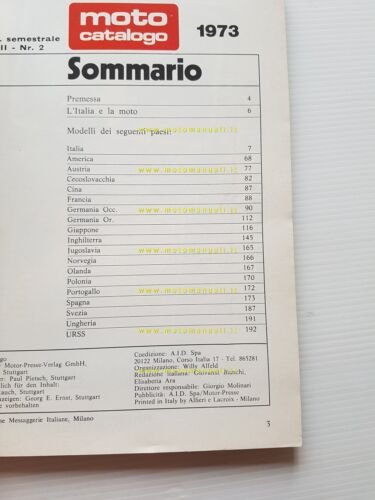 Moto Catalogo 1973 tutte le moto del mondo - Verlag …