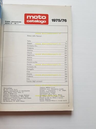 Moto Catalogo 1975-76 tutte le moto del mondo - Verlag …