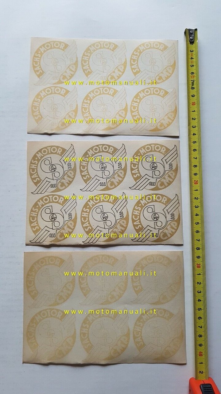 Moto CMP Sachs lotto 18 decalcomanie originali anni 50 factory …