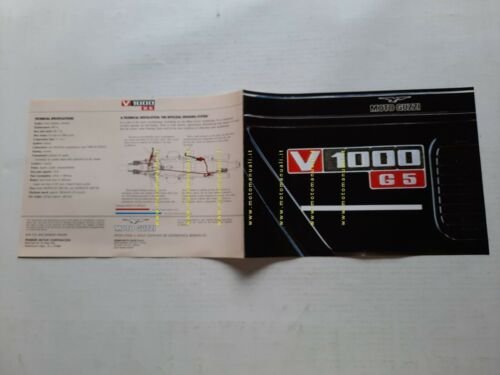 MOTO GUZZI 1000 G5 1980 depliant originale INGLESE motorcycle brochure …
