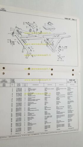Moto Guzzi 1000 SP 1980 catalogo ricambi originale spare parts …