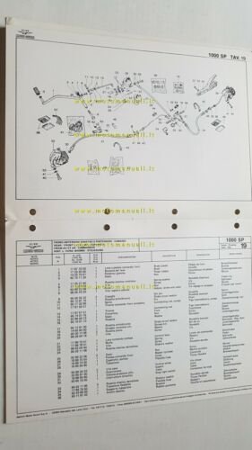 Moto Guzzi 1000 SP 1980 catalogo ricambi originale spare parts …