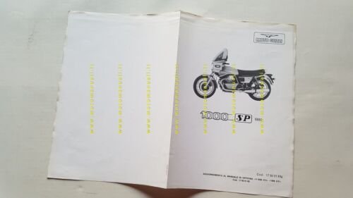 Moto Guzzi 1000 SP 1980 varianti manuale officina 1000 SP-G5