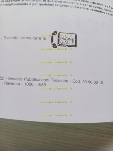 Moto Guzzi 1000 SP III 1989 manuale uso manutenzione originale …