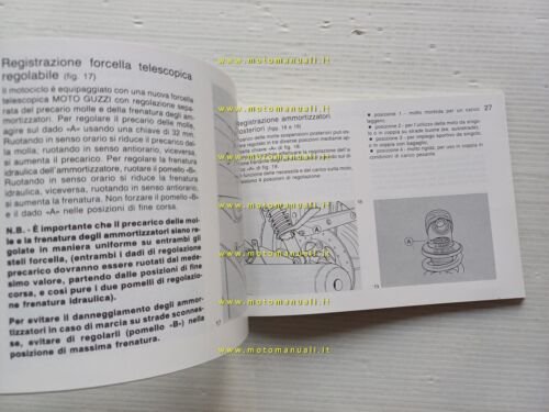 Moto Guzzi 1000 SP III 1989 manuale uso manutenzione originale …