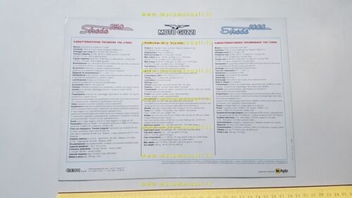 Moto Guzzi 1000 Strada - 750 Strada 1993 depliant originale …