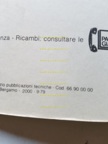 Moto Guzzi 125 4T Bicilindrico 1979 manuale uso manutenzione italiano …