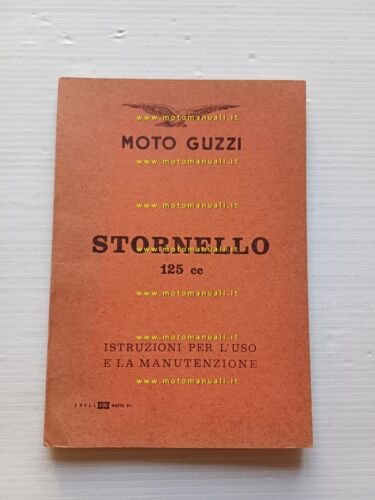 Moto Guzzi 125 Stornello 1960 manuale uso manutenzione italiano originale