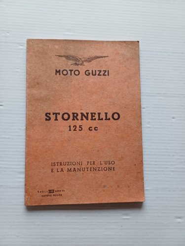 Moto Guzzi 125 Stornello 1963 manuale uso libretto istruzioni originale