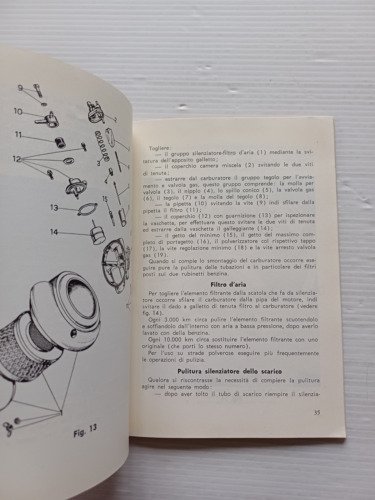 Moto Guzzi 125 Stornello 1963 manuale uso libretto istruzioni originale