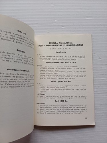 Moto Guzzi 125 Stornello 1963 manuale uso libretto istruzioni originale