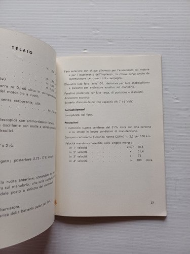 Moto Guzzi 125 Stornello 1963 manuale uso libretto istruzioni originale