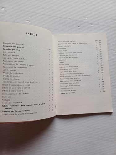 Moto Guzzi 125 Stornello 1963 manuale uso libretto istruzioni originale