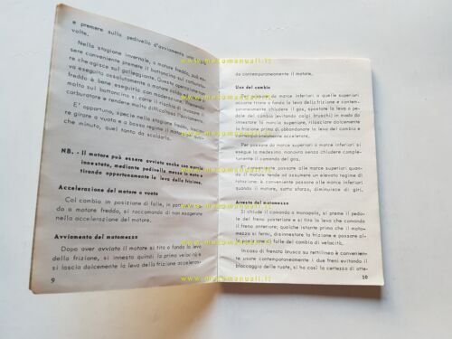 Moto Guzzi 125 Stornello Regolarità 1966 manuale uso libretto italiano …