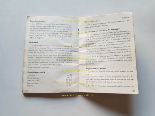 Moto Guzzi 125 Stornello Regolarità 1966 manuale uso libretto italiano …
