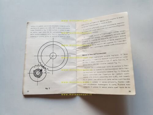 Moto Guzzi 125 Stornello Regolarità 1966 manuale uso libretto italiano …