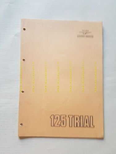 Moto Guzzi 125 Trial catalogo ricambi ORIGINALE spare parts catalogue