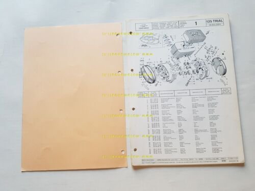 Moto Guzzi 125 Trial catalogo ricambi ORIGINALE spare parts catalogue