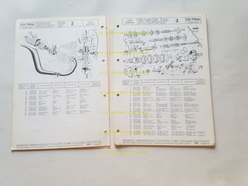 Moto Guzzi 125 Trial catalogo ricambi ORIGINALE spare parts catalogue
