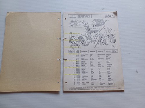 Moto Guzzi 125 Turismo 1975 catalogo ricambi ORIGINALE