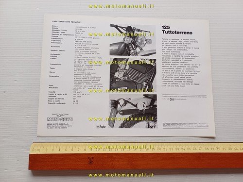 MOTO GUZZI 125 Tuttoterreno 1977 depliant originale ITALIANO