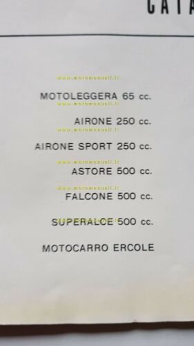 Moto Guzzi 1950 catalogo produzione depliant genuine motorcycle brochure