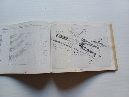 Moto Guzzi 250 Airone Sport - Turismo 1958 catalogo ricambi …