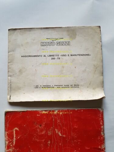 Moto Guzzi 250 TS 1973 manuale uso manutenzione originale owner's …