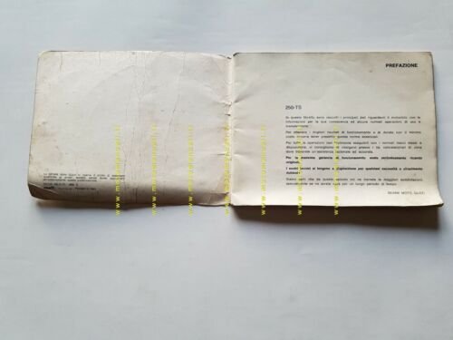 Moto Guzzi 250 TS 1973 manuale uso manutenzione originale owner's …