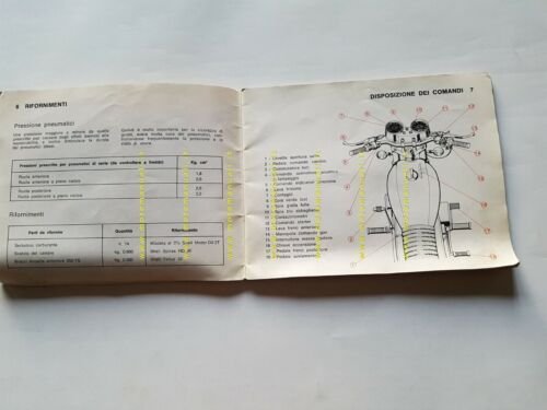 Moto Guzzi 250 TS 1973 manuale uso manutenzione originale owner's …