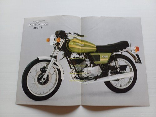 MOTO GUZZI 250 TS 1974-75 depliant originale italiano
